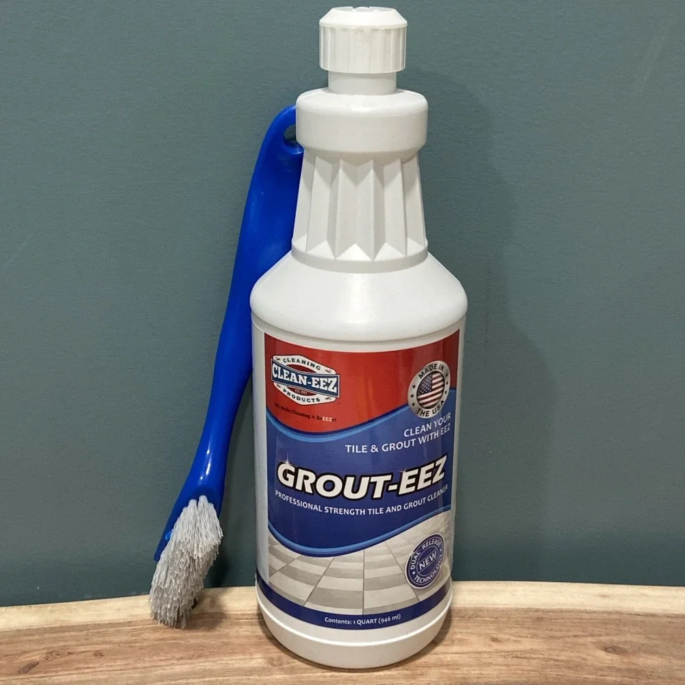 1 Quart New Clean-eez Grout-eez Grout Cleaner With Brush Professional Quality